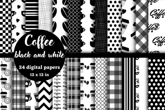 Coffee Black and White Digital Papers: The Ultimate Resource for Creative Projects