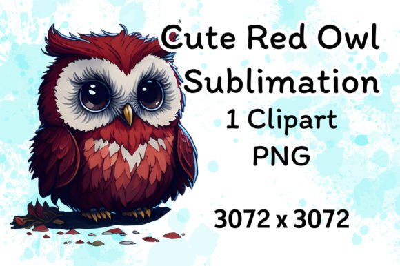 Cute Red Owl Sublimation Watercolor: A Creative Resource for Makers