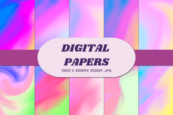 Elevating Visual Identity with Unicorn Liquid Gradient 5 Digital Paper