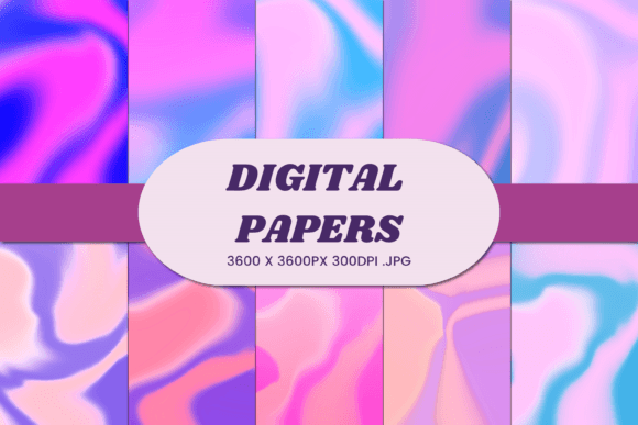 Pastel Liquid 8 Abstract Digital Paper: Elevating Your Creative Projects with Fluid Design