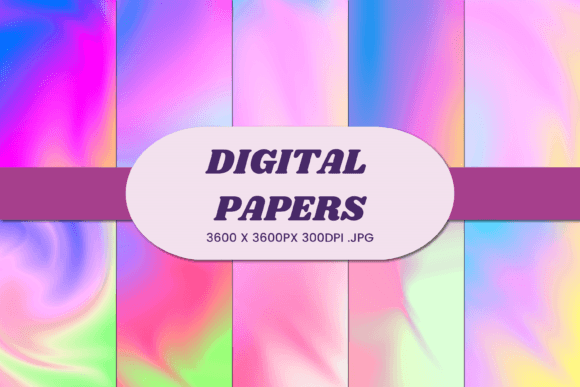 Unicorn Liquid Gradient 3 Digital Paper