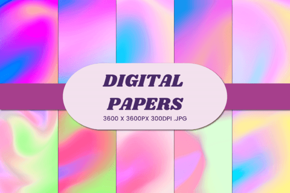 Unicorn Liquid Gradient 4 Digital Paper: A Versatile Asset for Modern Creators