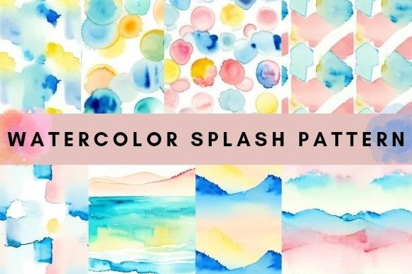 Watercolor Pattern Digital Assets